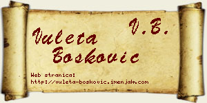Vuleta Bošković vizit kartica